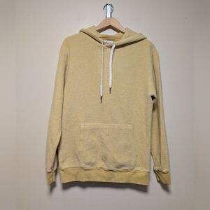 Feat Butter Yellow Sherpa Hoodie Small California Fleece Pullover
